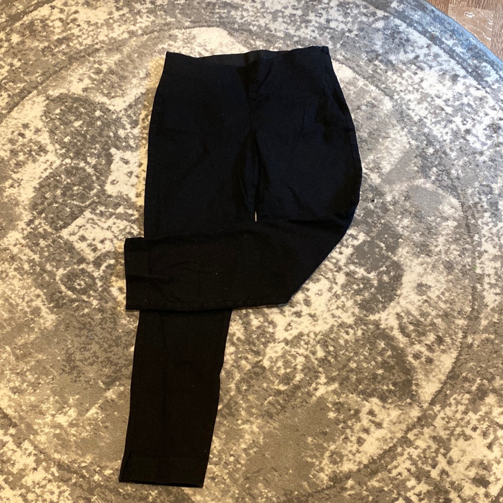 Black Pixie Pant W Split Hem
